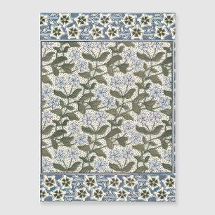 Fleur d'été de Pervenche Art Nouveau Botanique