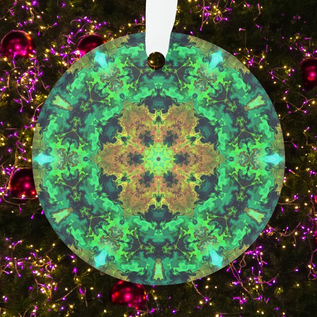 Fleur d'hippie psychédélique orange et verte (Créateur téléchargé)