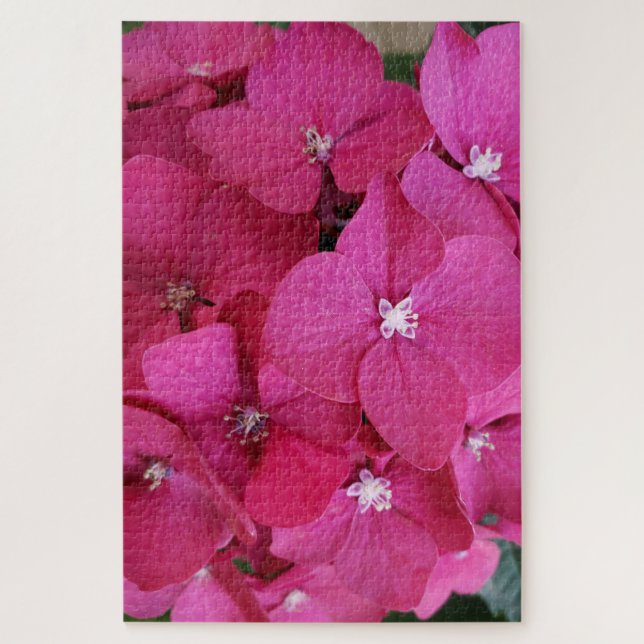 Fleur d'hortensia rose  Puzzle (Vertical)
