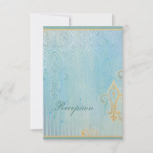 Fleur di Lys Damask 2 - Carte de réponse RSVP de m
