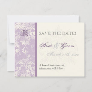 Fleur di Lys Damask - Lilac Enregistrer la carte D