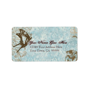 Fleur di Lys Mariage damassé Mailing Étiquette
