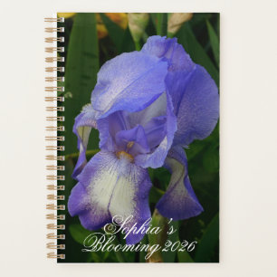 Fleur d'Iris Bleue en Macro: Planificateur Floral