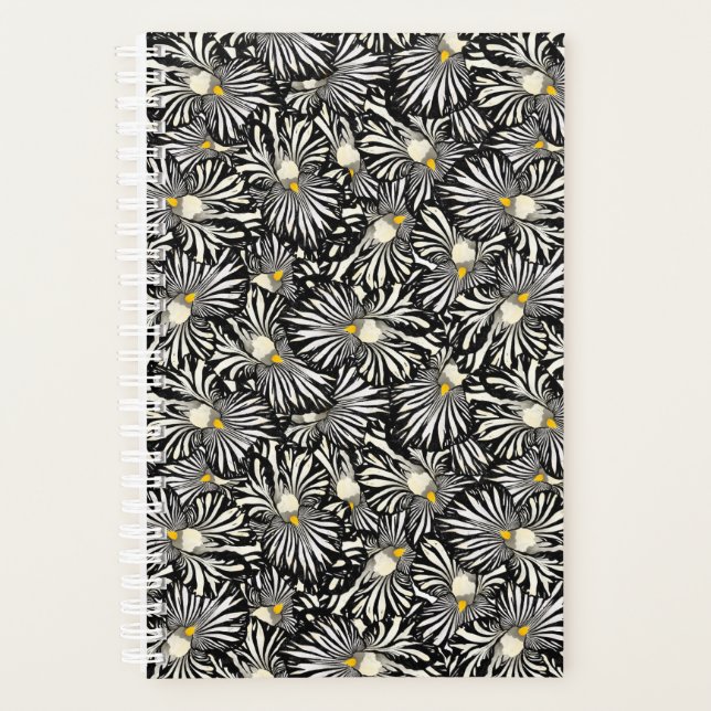 Fleur d'iris noir et blanc (Devant)