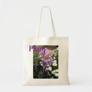 Fleur d'Iris Sac fourre-tout photo fleuri et mauve