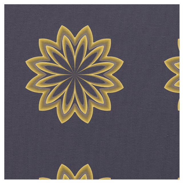 Fleur d'or Abstraite - Tissu (Fermer)