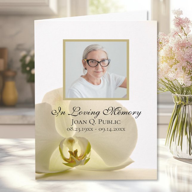 Fleur d'orchidées sur blanc Merci de sympathie fun (Créateur téléchargé)