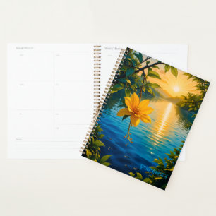 Fleur dorée au coucher du soleil – Art de la natur
