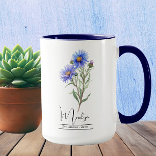 Fleur du mois de naissance Septembre Aster Mug