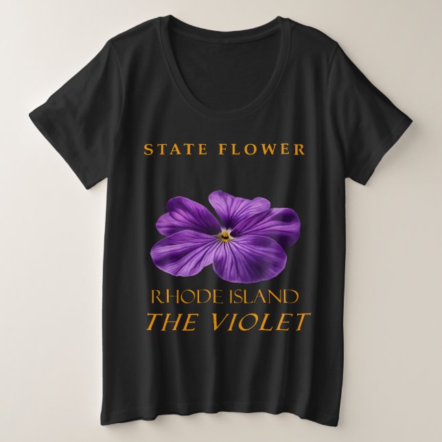 Fleur du Territoire de Rhode Island La Violette (Design devant)