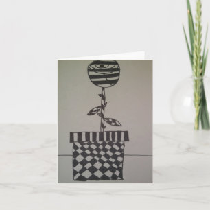 Fleur en noir et blanc, cartes de notes
