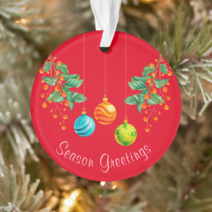 Fleur Et Ornements De Noël