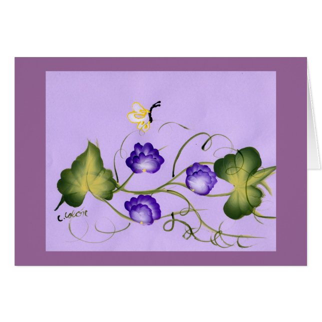Fleur et papillon de pois doux (Devant horizontal)