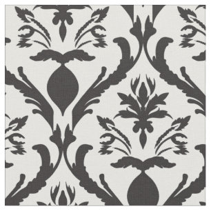 Fleur et plumes tissu Damas