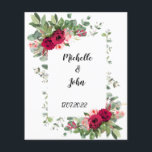 Fleur Eucalyptus Vert<br><div class="desc">Eucalyptus Flower Greenery Wedding Invitations & Enregistrer la Date ou changer la date. Mariage Rustique Eucalyptus Rouge Fleur,  faire-part de mariage verdoyant</div>
