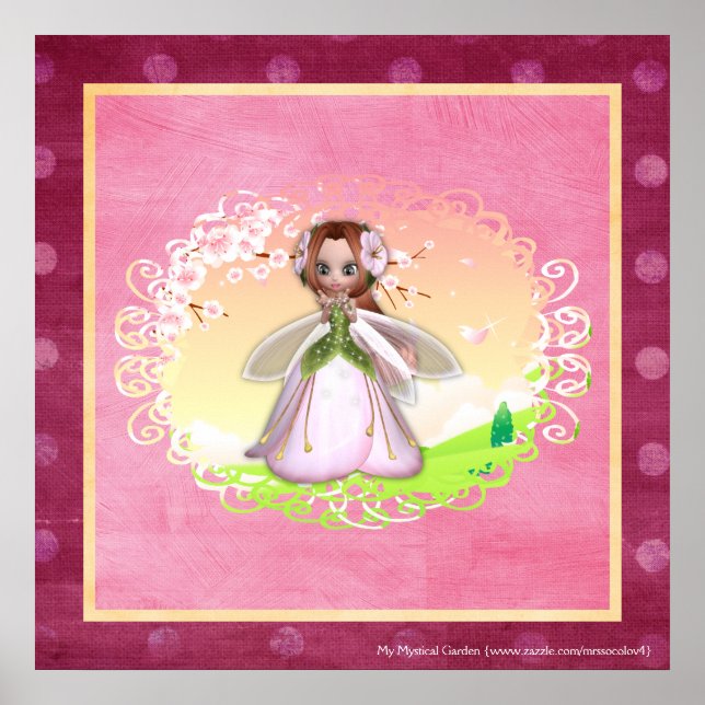 Fleur Fairy Design 3 Poster imprimé (Devant)