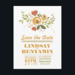 Fleur féminine enregistrer la date cartes postales<br><div class="desc">Bouquet floral romantique sauvez la carte postale datant avec divers fleurs sauvages. Dreamy vintage mais moderne sauvez la date pour les mariages de jardin rustique.</div>