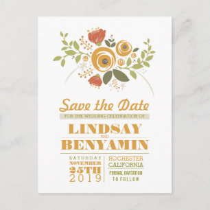 Fleur féminine enregistrer la date cartes postales