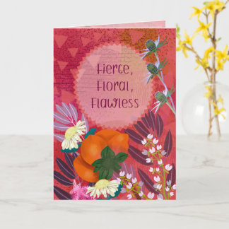 Fleur Féroce, Carte de Vœux Florale Impeccable et 