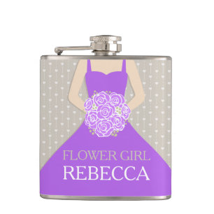 fleur fille robe violette nommé flacon de hanche