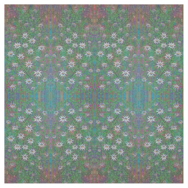 Fleur flanelle coton peigné tissu (Fermer)