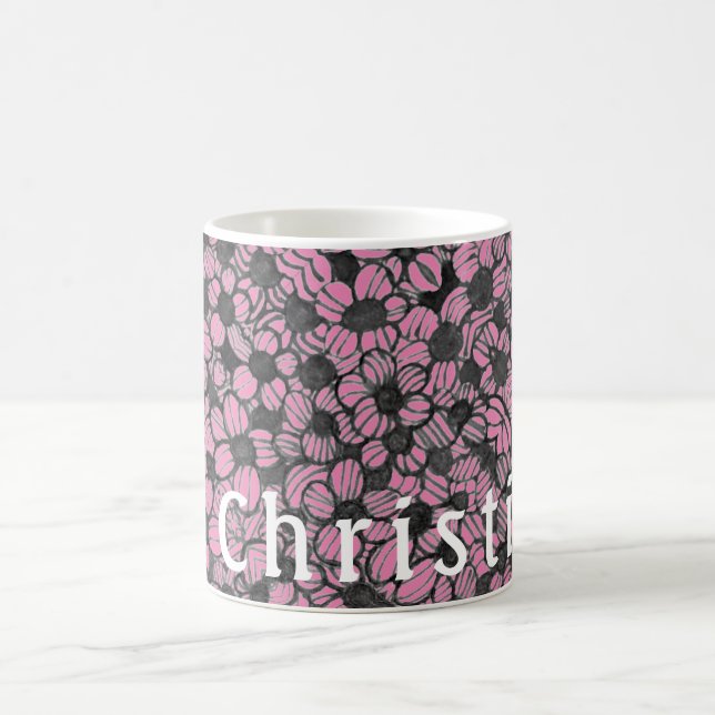 Fleur Floral Conception Mug personnalisée (Centre)