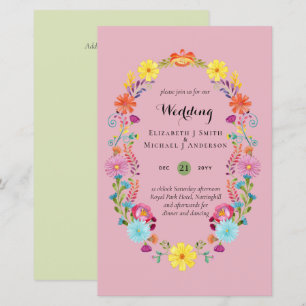 Fleur Folkart Fiesta Faire-part de mariage Boda
