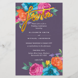 Fleur Folkart Fiesta Faire-part de mariage Boda