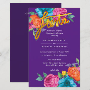 Fleur Folkart Fiesta Faire-part de mariage Boda