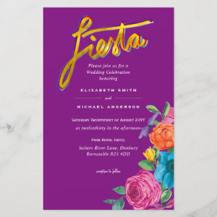 Fleur Folkart Fiesta Faire-part de mariage Boda