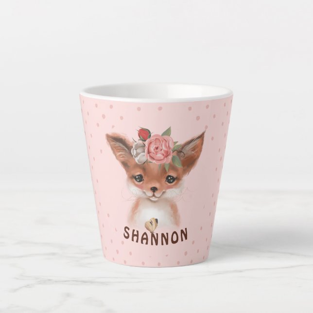 Fleur Fox Latte Mug (Devant)