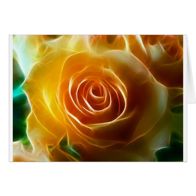 Fleur Fractale Fleur Art Jaune Fleur Fleurie (Devant horizontal)