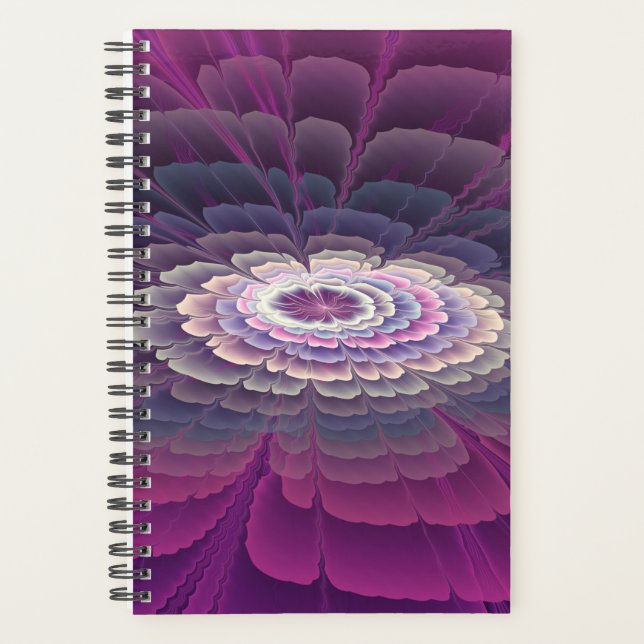Fleur frappante abstraite fractale couleur rose (Devant)