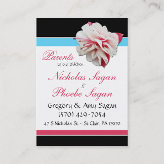 Fleur Fuchsia ~ 2 Enfant, 2 Parents Cartes d'Appel