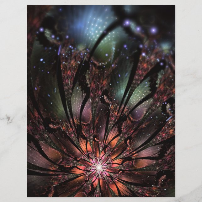 Fleur imaginaire fractale douce et tendresse (Devant)
