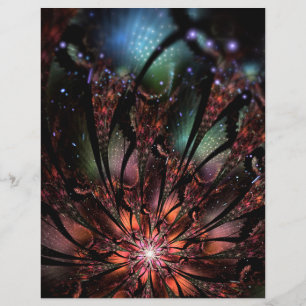 Fleur imaginaire fractale douce et tendresse