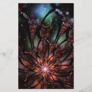 Fleur imaginaire fractale douce et tendresse