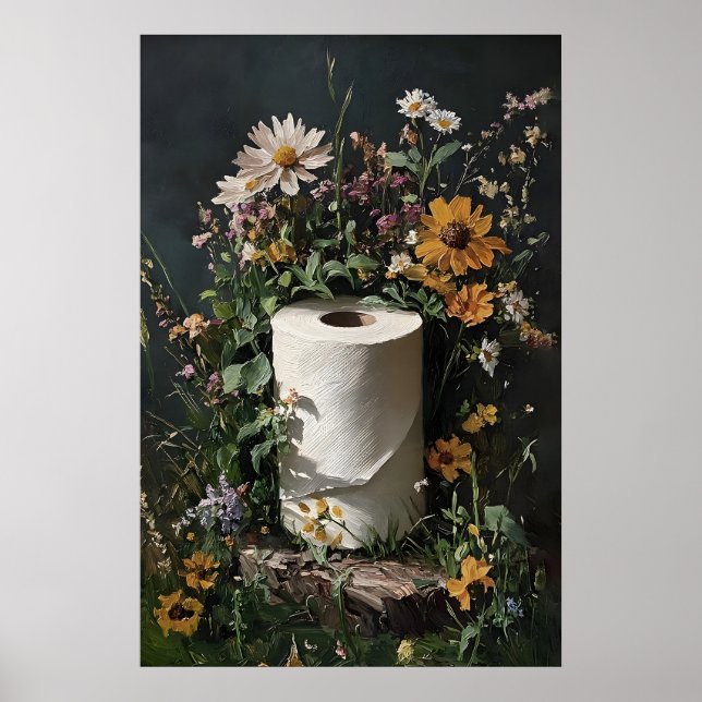 Fleur impression de rouleau de papier toilette, sa (Devant)