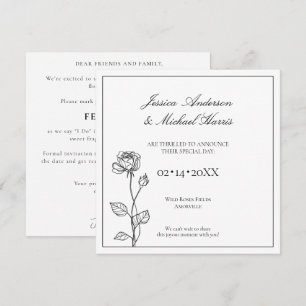 Fleur intemporelle avec texte Enregistrer la carte