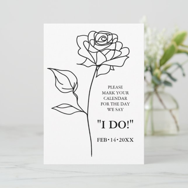 Fleur intemporelle unique avec code QR Carte de da (Debout devant)