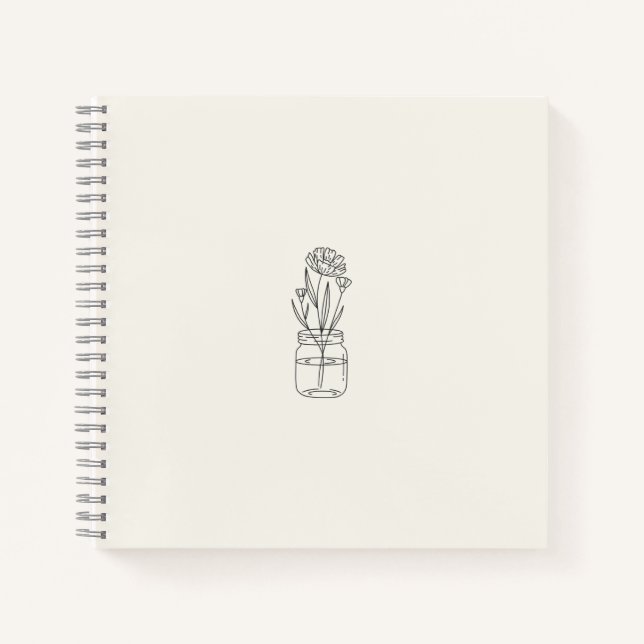 Fleur Jar Carnet beige (Devant)