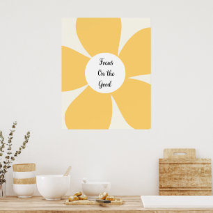 Fleur Jaune Citation Focus Art Mural