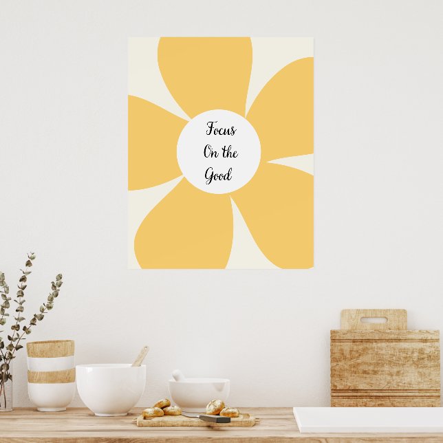Fleur Jaune Citation Focus Art Mural (Cuisine)