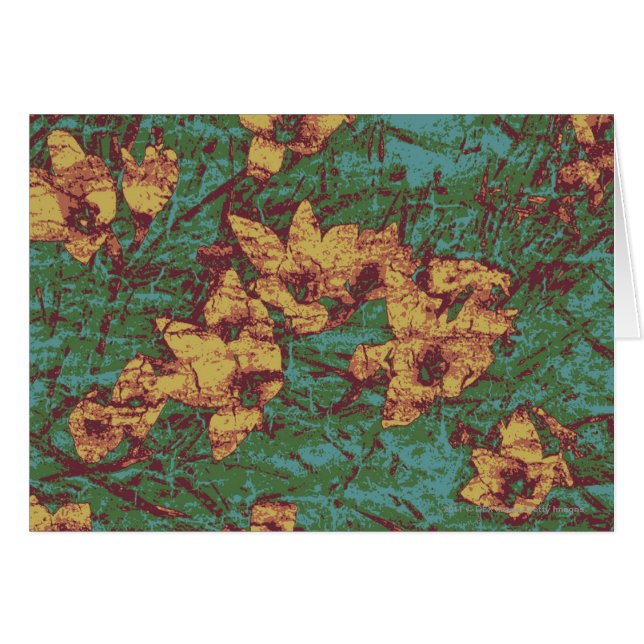 Fleur jaune contre le motif 2 de camouflage de (Devant horizontal)