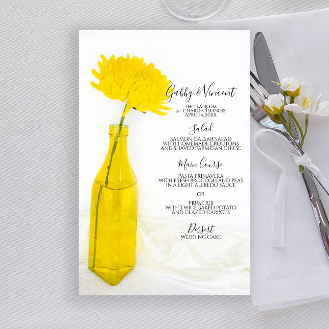 Fleur Jaune dans le menu Mariage Vase (Créateur téléchargé)