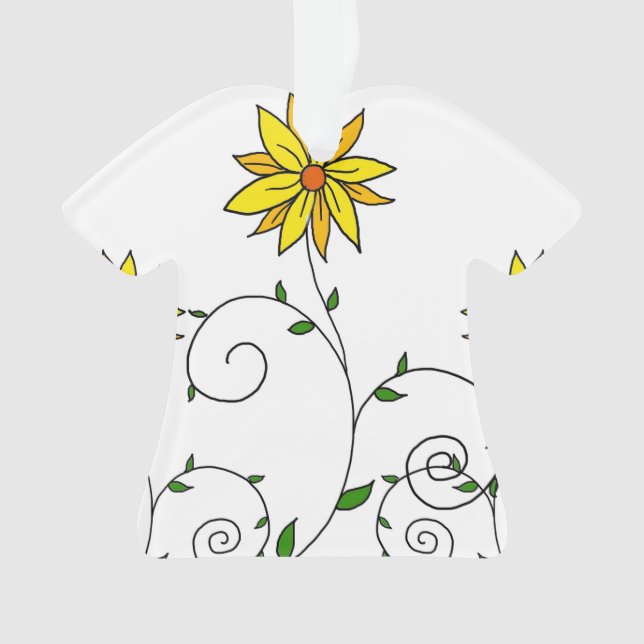Fleur Jaune Fantaisiste Art Doodle (devant)