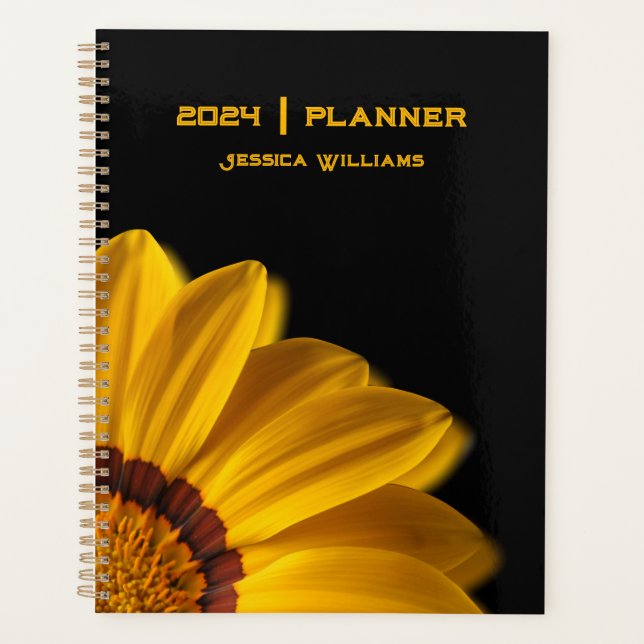 Fleur jaune sur arrière - plan noir (Devant)