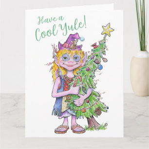 Fleur, la carte de l'Elf hippie qui étreint l'arbr