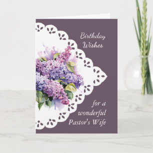 Fleur Lilac Bouquet Carte d'anniversaire de la fem