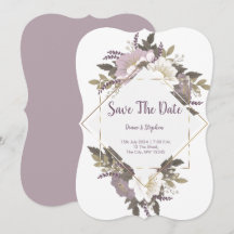 Fleur Lilac élégante et simple enregistrer la cart